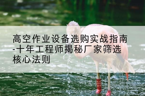 迭部剪叉式升降机厂家-高空作业设备选购实战指南-十年工程师揭秘厂家筛选核心法则