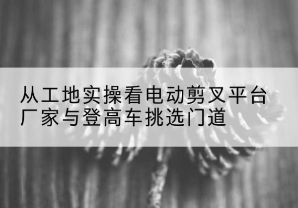 迭部电动剪叉升降平台厂家-从工地实操看电动剪叉平台厂家与登高车挑选门道